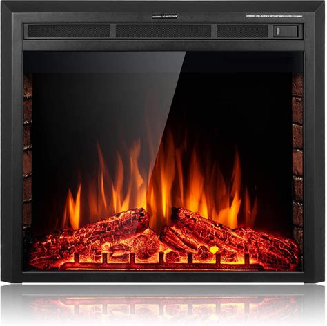PuraFlame Klaus Electric Fireplace Insert with Fire Crackling Sound, Glass Door and Mesh Screen, 7501500W, Black, 33 116 Inches Wide, 25 916 Inches High. . Best electric fireplace inserts